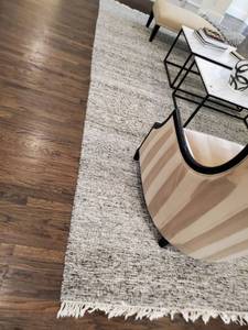 lot 115 image: Black & Cream Cotton Rug