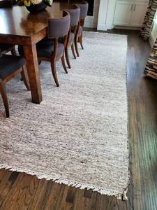lot 125 image: Black & Cream Cotton Rug