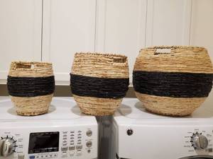 lot 103 image: Three Woven Baskets