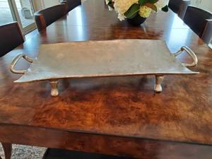 lot 146 image: Metal Tray with Handles & Feet