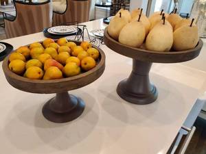 lot 149 image: Wood & Metal Stands with Pears