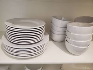 lot 168 image: Manor Lane White Dishes