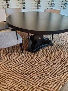 lot 179 image: Round Black Mandalay Bay Dining Table