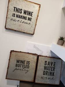 lot 181 image: Metal Wine Plaques