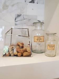 lot 193 image: Terrarium with Wine Corks & Vintage Look Bottles