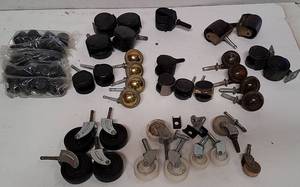 lot 209 image: Lot of Assorted Bed, Office Chair, and Furniture Casters