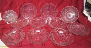 lot 245 image: Grape Design Glassware