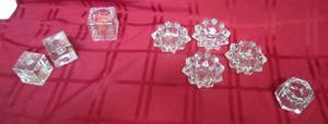 lot 260 image: Glass Candle Holders