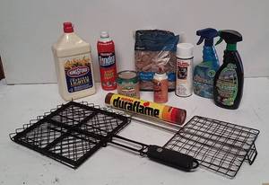 lot 280 image: Lot of Assorted Fireplace &amp Barbeue Tools &amp Supplies