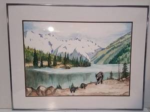 lot 284 image: Framed &amp Matted Bob Brady Watercolor