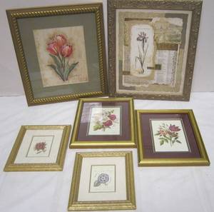 lot 300 image: Floral Wall Art