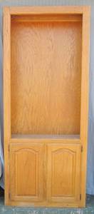 lot 332 image: Wood shelving unit