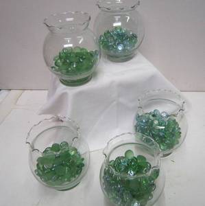 lot 375 image: Lot of 5 Beta Fish Bowls