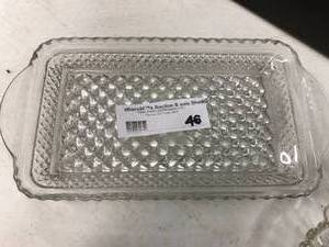 lot 46 image: Glass Egg Holder and Glass Tray