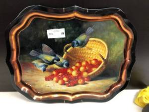 lot 58 image: metal serving tray