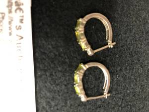 lot 99 image: Sterling Silver Earrings with August Birthstones