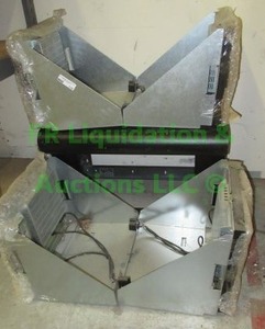 lot 110 image: Ceronix 19 LCD monitor serial touch screen displays, 4 total plus metal gaming base