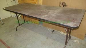lot 112 image: Laminate top folding table