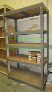 lot 107 image: Metal frame utility shelf