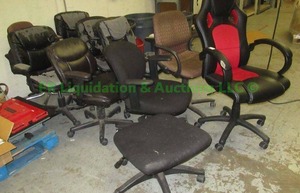 lot 97 image: Assorted office chairs varying conditions 10 total
