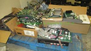 lot 96 image: Assorted electronics green board panels and more as shown