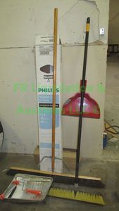 lot 115 image: Puch brooms, shop light bulbs and more