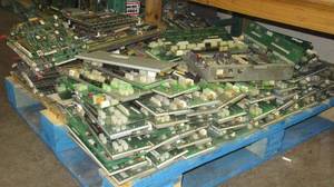 lot 127 image: Pallet of electronics green board control panels