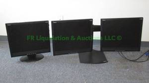 lot 158 image: Dual computer monitor system and 3 monitors