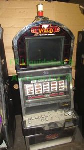 lot 203 image: Bally one armed bandit mechanical roller slot machine