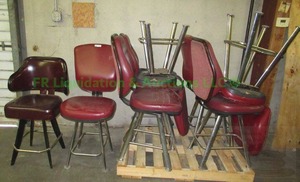 lot 221 image: Casino chair gaming stools, various conditions 8 total