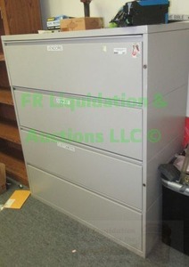 lot 241 image: Meridian metal lateral file cabinet