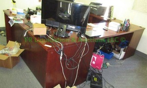 lot 245 image: National U station executive desk, contents not included
