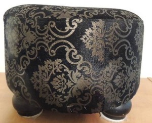 lot 98 image: Small foot stool satin black 9x13