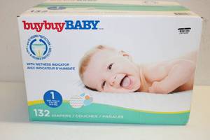 lot 6 image: Buy Buy Baby Diapers Size 1 - 132qty