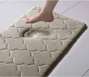 lot 17 image: VNCY Bathroom Rug Memory Foam 24x60 Brown