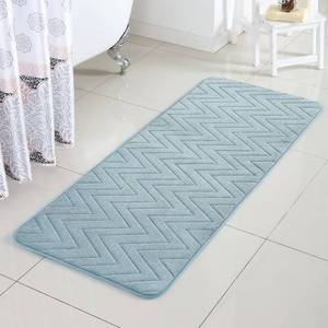 lot 13 image: VNCY Bathroom Rug Memory Foam 24x60 Spa Blue