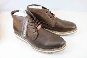 lot 49 image: Hawke & Co Chukkah Leather Shoes w Memory Foam - Brown - Size 10.5