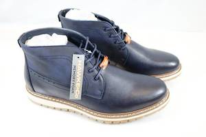 lot 119 image: Hawke & Co Chukkah Leather Shoes w Memory Foam - Blue - Size 10.5
