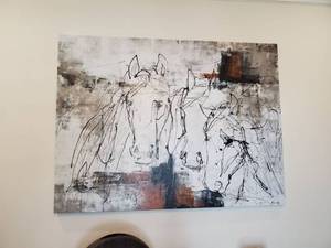 lot 6 image: Signed Giclee on Canvas Contour Horse II