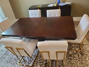 lot 41 image: Frasier Velvet Dining Chair by Abbyson