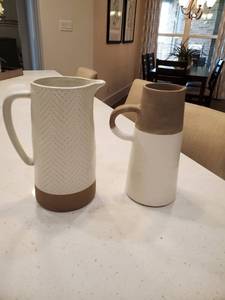 lot 55 image: Pair of Stoneware Pitchers