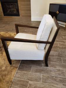lot 103 image: Caracole Upholstered & Wood Arm Chair