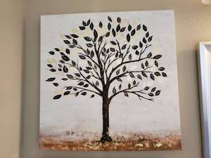 lot 105 image: Tree Print on Canvas