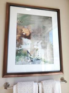 lot 143 image: Framed Print with Glass Combs