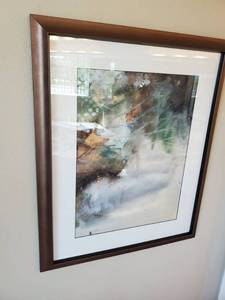 lot 144 image: Framed Print with Glass Combs