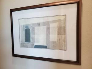 lot 145 image: Framed Art with Glass Piazza