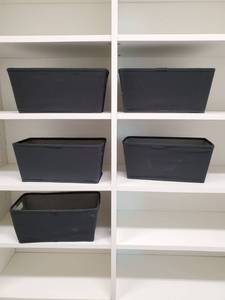 lot 147 image: Five Black Fabric Bins