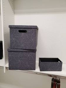 lot 150 image: Two Lidded File Bins & Small Bin No Lid
