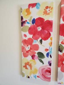 lot 195 image: Floral Art on Canvas