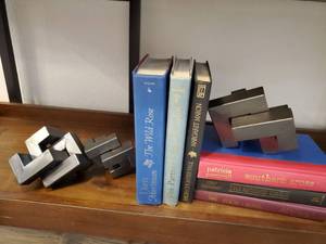 lot 235 image: Three Metal Sculptures & 6 Books